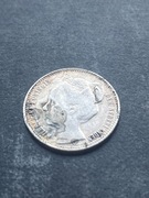 1/2 guldena 1908 r. Holandia srebro Wilhelmina rzadki