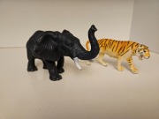 Słoń i Tygrys figurki serii  LIDL dzikie zwierzęta