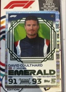 Karta David Coulthard Emerald F1 Turbo Attax