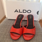 Klapki na obcasie ALDO czerwone rozm. 36 oryginał  pudełko