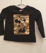 Koszulka/ bluzka Disney Minnie z błyszczącym nadrukiem 98/104
