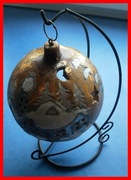 EFEKTOWNA BOMBKA LAMPION ZE STOJAKIEM - BRĄZOWA