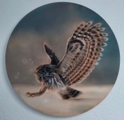 Obraz olejny, jedyny taki, 80 cm średnicy