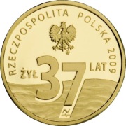 Moneta 37 złotych 2009, ks. Jerzy Popiełuszko 900 AU