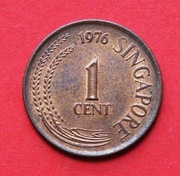 1  Cent   1976  r  -  Singapur  Wieżowiec  