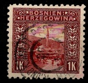 OA Bośni  Mi 42 C kas.30 euro, ząbkowanie 9 1/4 