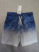 Nowe niebieskie kolorowe krótkie spodenki szorty ombre Primark 104