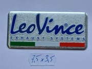 EMBLEMAT NAKLEJKA ALUMINIUM NA WYDECH TŁUMIK LeoVince MIVV