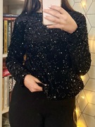 Czarna cekinowa bluzka/narzutka