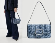 MANGO torebka bagietka NOWA denim jeans baguette logo