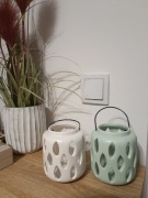 Lampiony ceramiczne 2 sztuki 