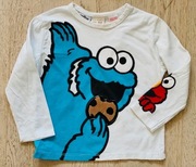 Zara Baby Boy bluzka z długim rękawem Sesame Street Elmo 12-18 m-cy 86 cm