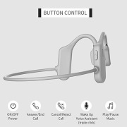 Szare bezprzewodowe słuchawki sportowe DYY-1