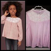 H&m bluzka z koronkowym karczkiem koszula 146cm