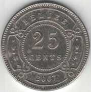 Belize 25 cents centów 2007 - 23,6 mm nr 1