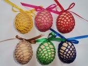 6/5 Szydełkowe koszulki na jajka - zestaw 6 szt