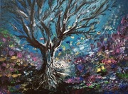 drzewo życia obraz ręcznie malowany pod wodą 