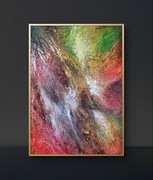 Pejzaż, abstrakcja, olej, 70x100cm, Monika Seroka