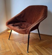 Fotel EWA PRL muszelka lata 60 klubowy vintage retro do renowacji