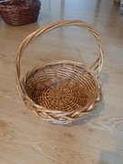 Kosz wiklinowy okrągły na zakupy grzyby piknik średnica 35cm