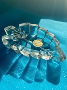 nowy kryształ z czasów PRL mała popielniczka liść