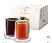 SNADI SZKLANKI TERMICZNE 2SZT 340 ML DO KAWY , HERBATY Z PODWÓJNYM DNEM.