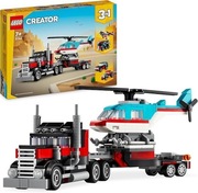 LEGO Creator 3w1 31146 – ciężarówka z platformą + helikopter, hot rod i SUV