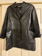 Kurtka damska 44 skóra naturalna czarna Vintage Polger Polska z połyskiem