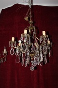 Stary żyrandol włoski, klatka brąz