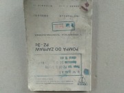 Pompa do zapraw Pz-3C dokumentacja