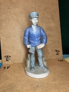 figurka ceramiczna MURARZ TYNKARZ AKROBATA rzadka