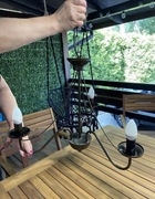 Metalowa lampa wisząca