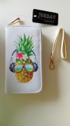Nowy! Młodzieżowy portfelik biały "Cool pineapple "