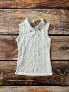 Awanti biała bluzka damska bez rękawów z kołnierzykiem rozmiar S nowa