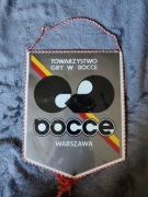 Proporczyk TOWARZYSTWO GRY W BOCCE WARSZAWA 