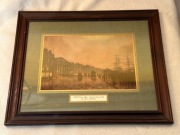 Śliczny stary obrazek Anglia drewniana ramka 