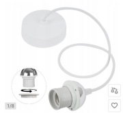 LINKA MONTAŻOWA DO LAMPY WISZĄCEJ SUFITOWEJ OPRAWA BIAŁA E27  102,5 CM