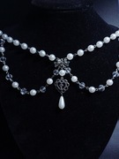 Naszyjnik Perłowy z Sercem i Krzyżykiem Elegancki