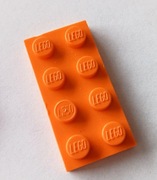 LEGO PŁYTKA 3020 2X4  POMARAŃCZOWA