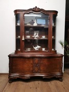 Śliczna orzechowa witryna serwantka  antyk 688/2025 