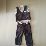 Kamizelka 98+spodnie 92 -elegancki komplet MMDadak
