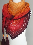 Chusta nowa bolerko etola duża ręcznie robiona na szydełku handmade merynos