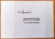 [Kawaler Orderu Orła Białego] ks. Bernard Czernecki - autograf 