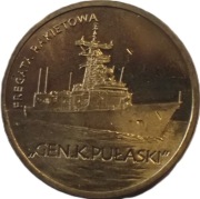 2 złote z 2013 rok - FREGATA RAKIETOWA GEN.K.PUŁASKI + FOLDER W PDF - OMO