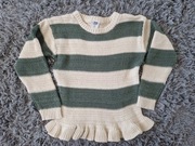 Rozmiar 122 sweter w paski dla dziewczynki