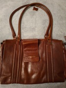 Brązowa torebka  A4  ze skóry naturalnej