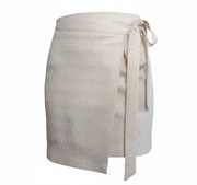 Żakardowa złota beżowa spódnica, złota nić  