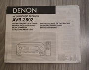 Instrukcja obsługi do amplitunera Denon AVR-2802 oryginalna