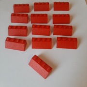 Lego 3037 czerwony Slope 45° 2 x 4