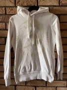 Vintage Diesel biała bawełniana bluza z kapturem L 40